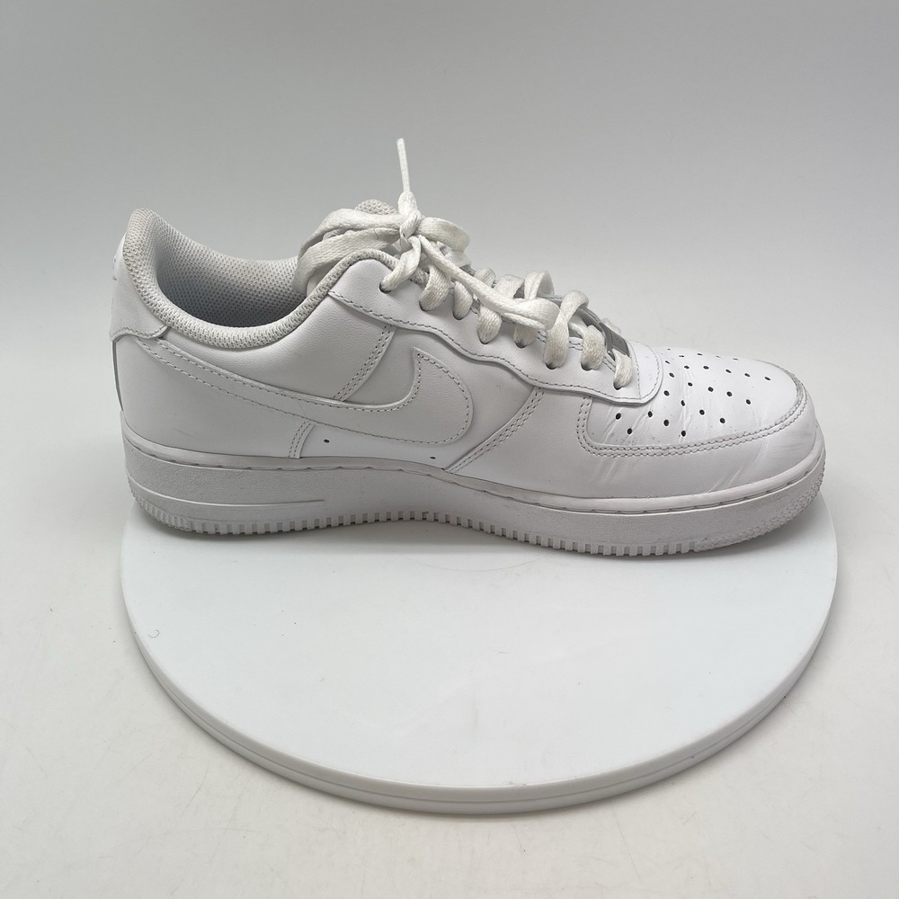 Nike Air Force‎ 1 07 Sneakers Mens 9.5 White Leather CW2288-111 Casual Shoes - Picture 7 of 11
